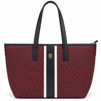 Tote Tommy Hilfiger rojo y azul marino, frente
